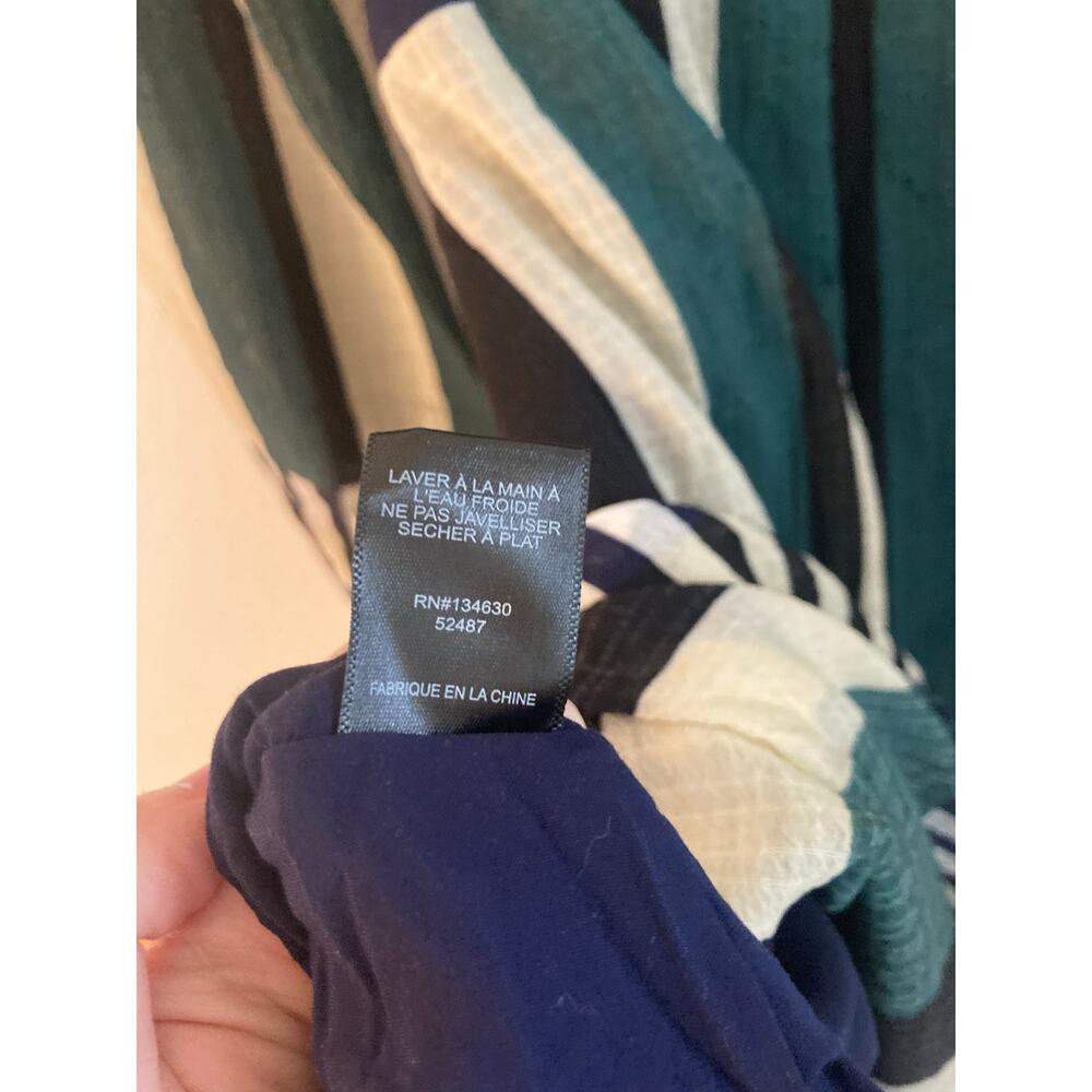 EUC Anthropologie Sunday in Brooklyn Leger Striped Dress XS Green White Black - Picture 11 of 11